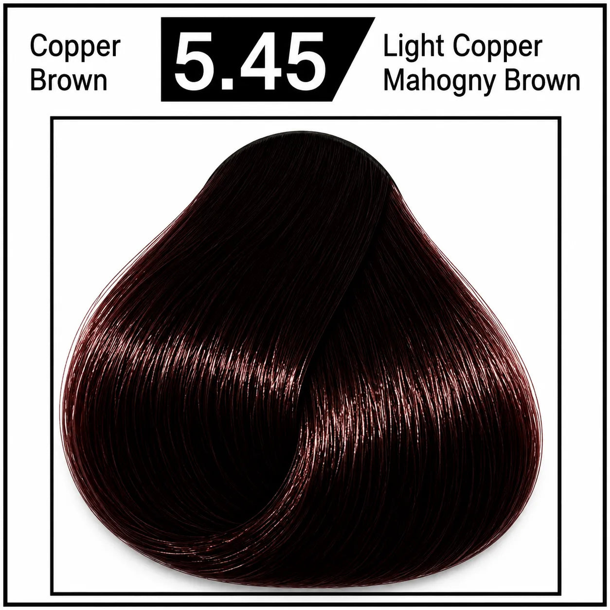 Hair color swatch card 5.45 Light Copper Mahogny Brown