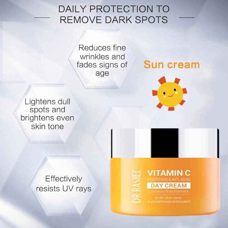 Dr Rashel Vitamin C Brightening & Anti Aging Day Cream DRL-1509 50G - YehChez.pk
