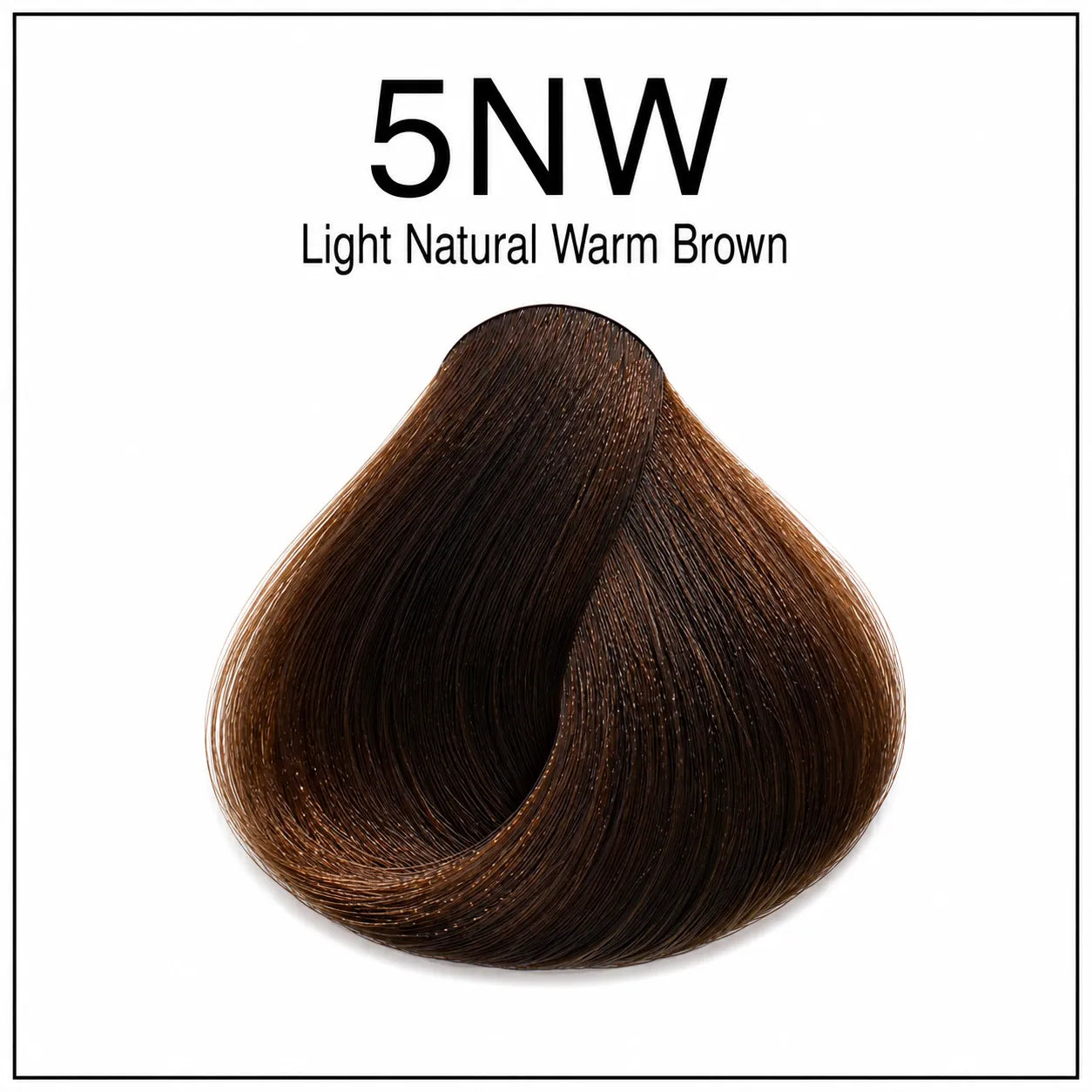 Hair dye color swatch 5NW light natural warm brown