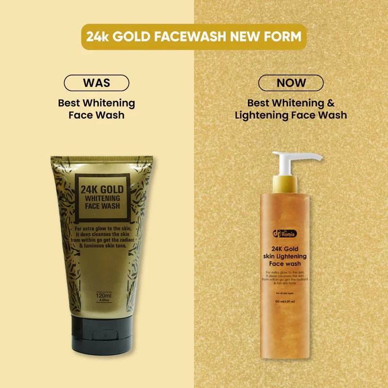 Dr Romia 24K Gold Whitening Face Wash 120ml - YehChez.pk