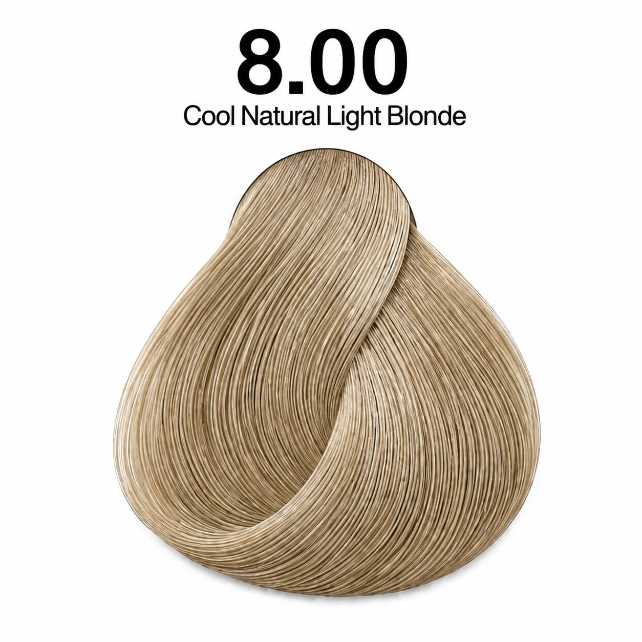 Hair color shade 8.00 Cool Natural Light Blonde swatch, cool light blonde