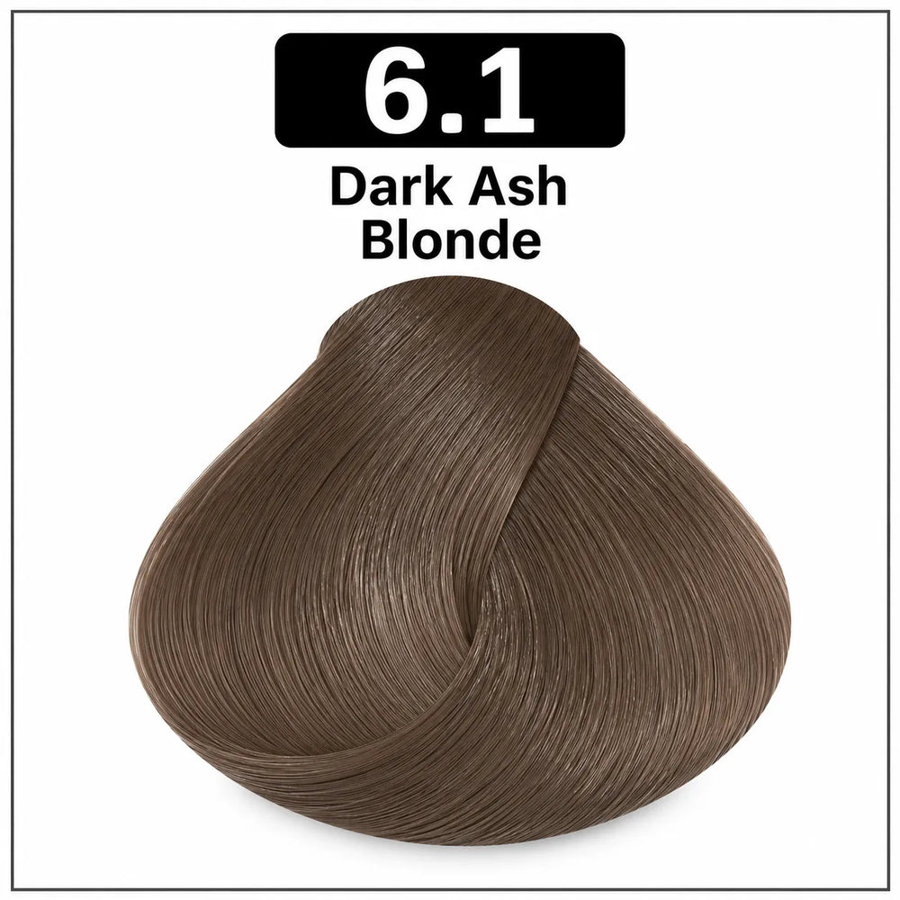 Bremod hair color 100ml shade 6.1 dark ash blonde hair dye swatch