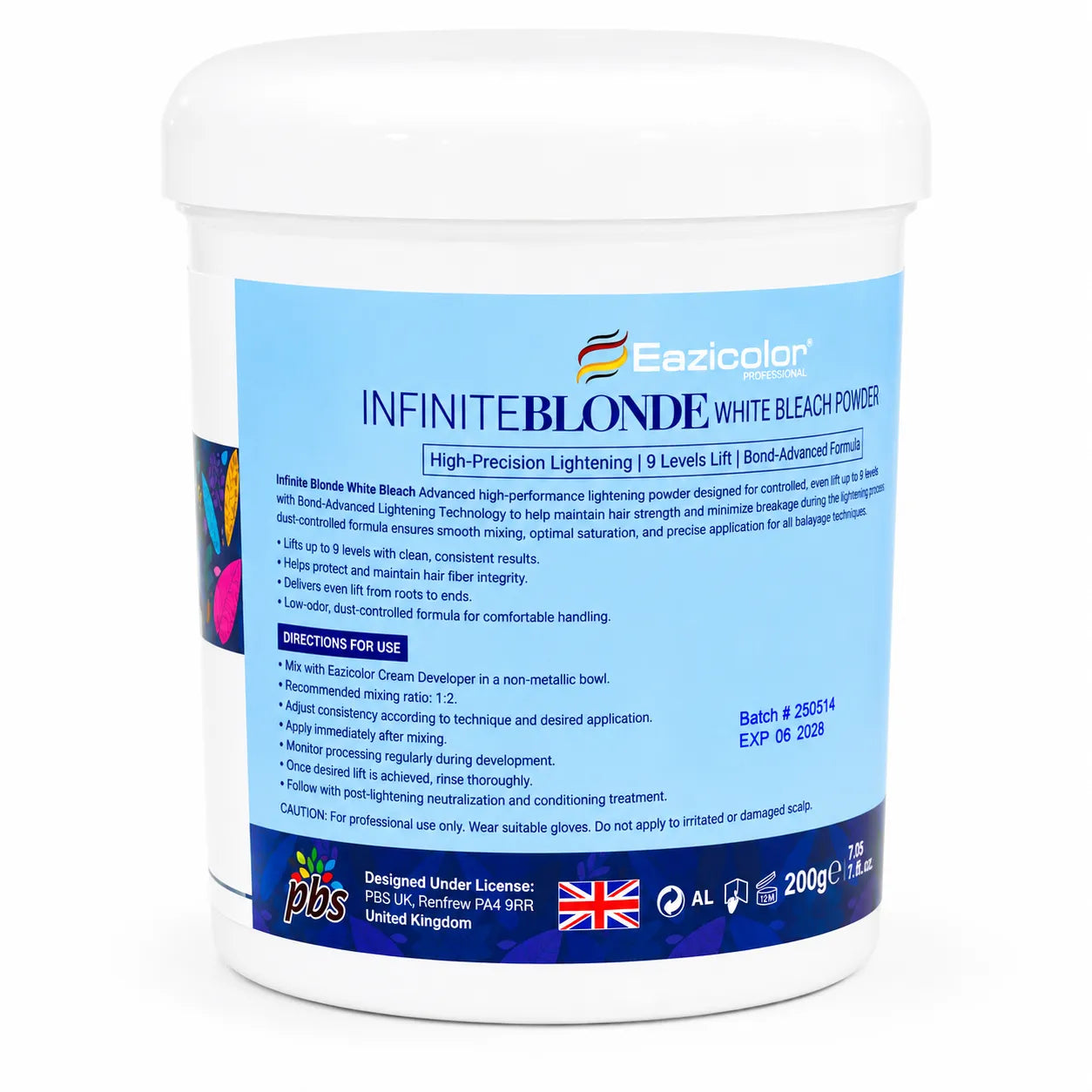 Eazicolor Infinite Blonde Blue Bleach Lifting Powder 200g