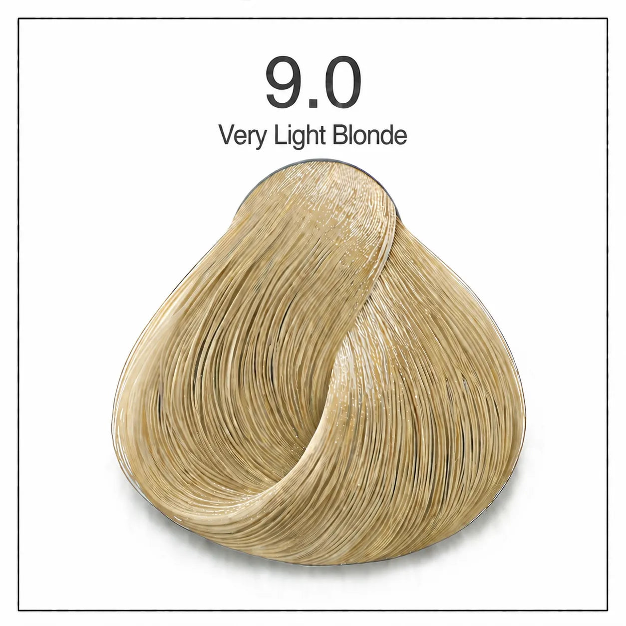 Hair color shade 9.0 very light blonde swatch