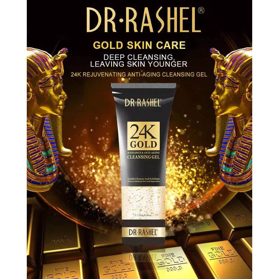 Dr Rashel 24K Gold Radiance & Anti-Aging Cleansing Gel 100ml DRL-1483 - YehChez.pk