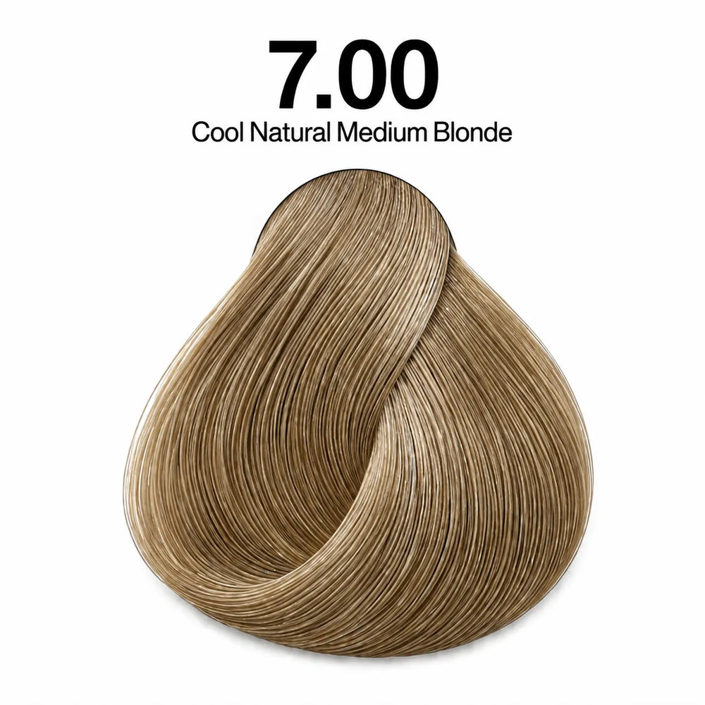 Hair color shade 7.00 cool natural medium blonde swatch