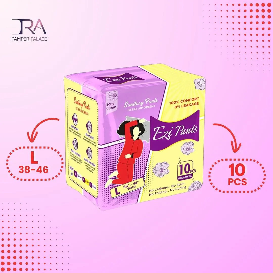 Ezi Pants Pack of 10 Period Panty For Women - Ultra Abrosbent Sanitary Pants (All Variants)