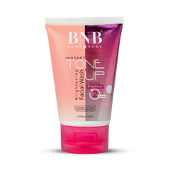 BNB instant tone up face wash tube, pink gradient design, 120 ml