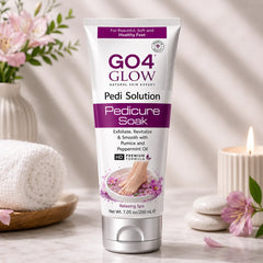 Go4Glow pedicure soak tube, purple label, exfoliating foot soak, 200g