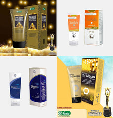 Pack of 4 Dr Romia Tri Melas, Night Cream, Face Wash,Sun Block - YehChez.pk