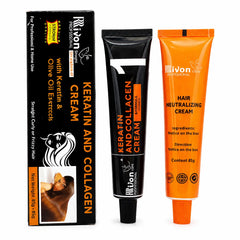 Rivon Keratin And Collagen Cream Hair Straightening 85g+85g