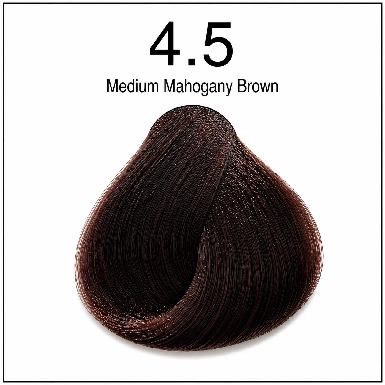 Hair color shade swatch 4.5 Medium Mahogany Brown