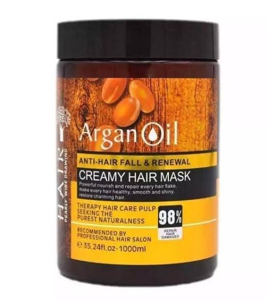 Argan Oil Creamy Hair Mask Anti-Hair Fall and Renewal 1000ml - YehChez.pk