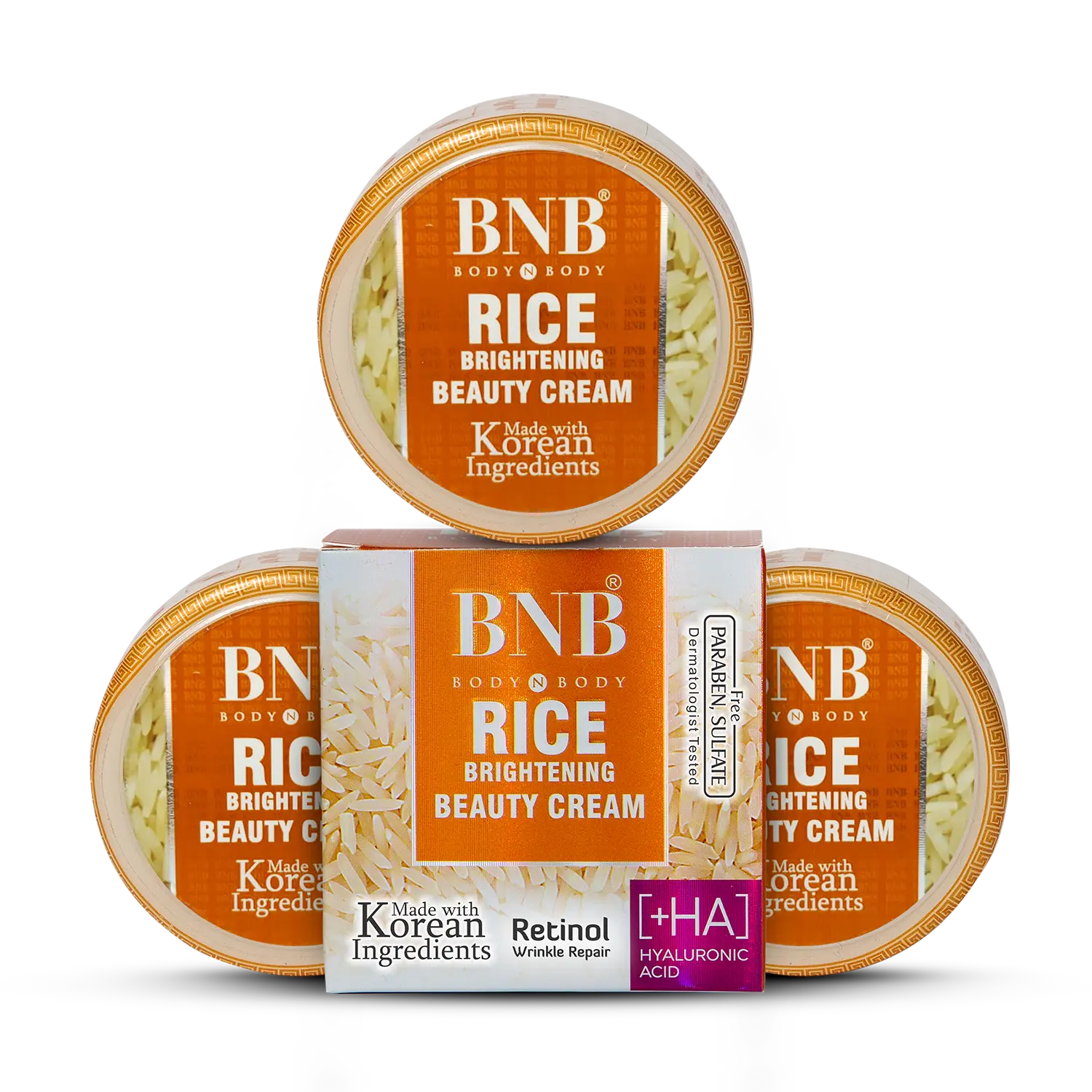 BNB Rice Brightening Beauty Cream Retinol Wrinkle Repair (Pack of 3)