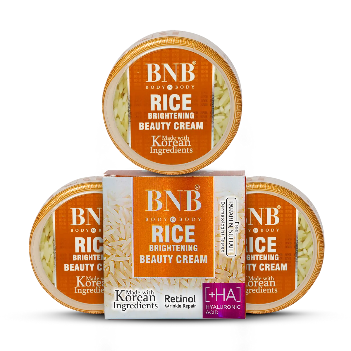 BNB Rice Brightening Beauty Cream Retinol Wrinkle Repair (Pack of 3)