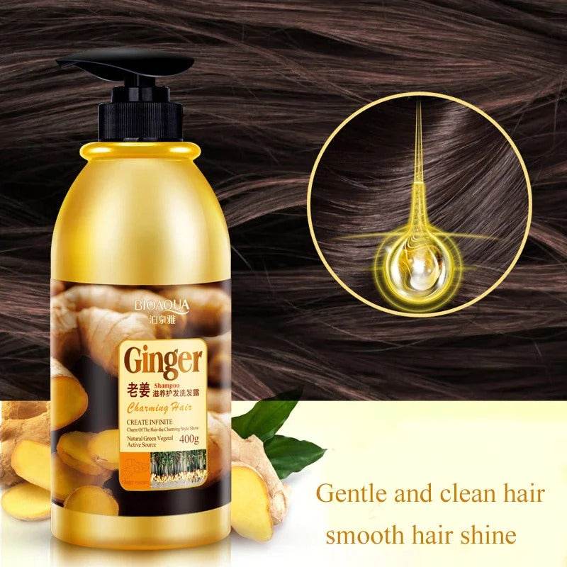 BIOAQUA Natural Herbal Anti Hair Loss Ginger Shampoo 400ml - YehChez.pk