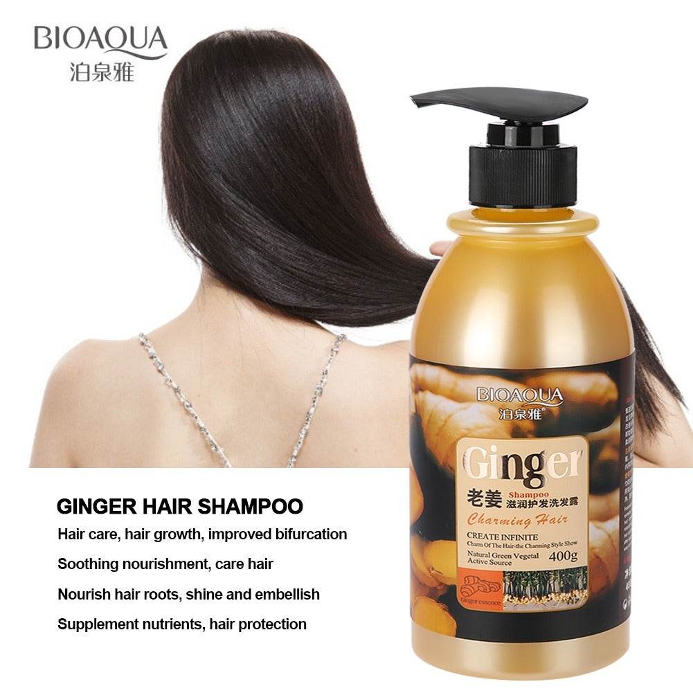 BIOAQUA Natural Herbal Anti Hair Loss Ginger Shampoo 400ml - YehChez.pk
