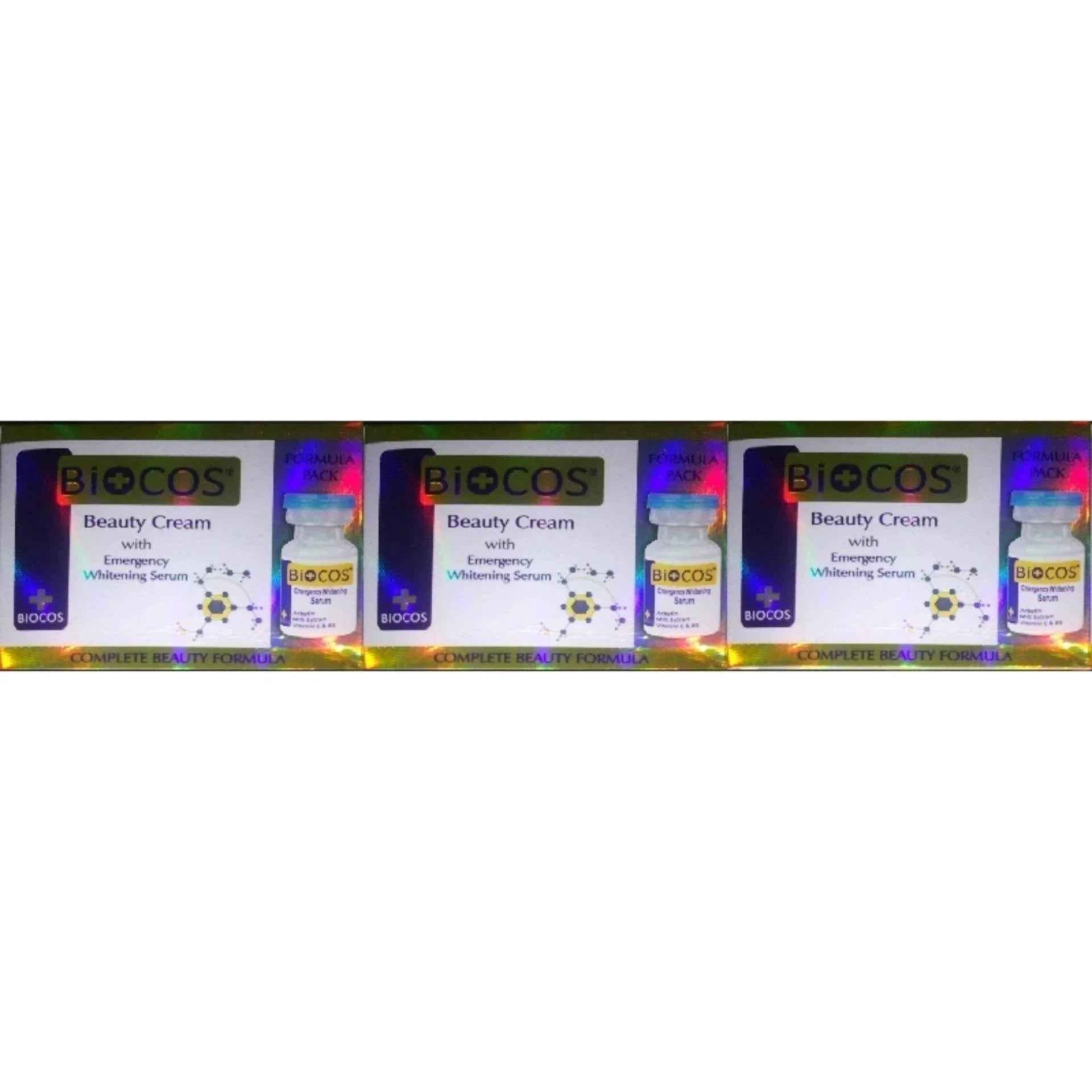 Biocos Emergency whitening cream with Serum (Pack of Three) - YehChez.pk