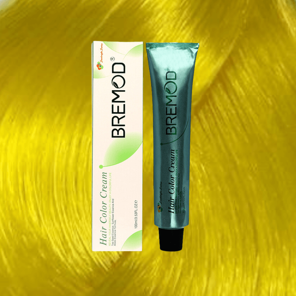 Bremod hair color cream tube and carton, 0.33 Gold shade