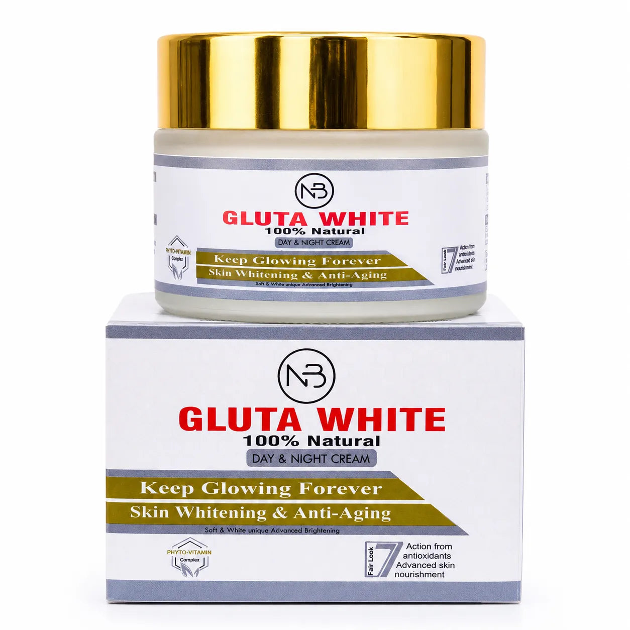 Gluta White Day & Night Cream Jar 50gm