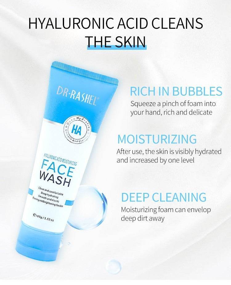 DR RASHEL Hyaluronic Acid Moisturizing and Smooth Face Wash 100g - YehChez.pk