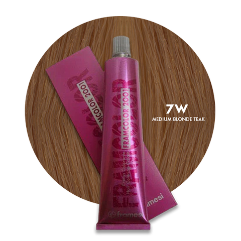 7W Framesi hair color tube with cap, Medium Blonde Teak