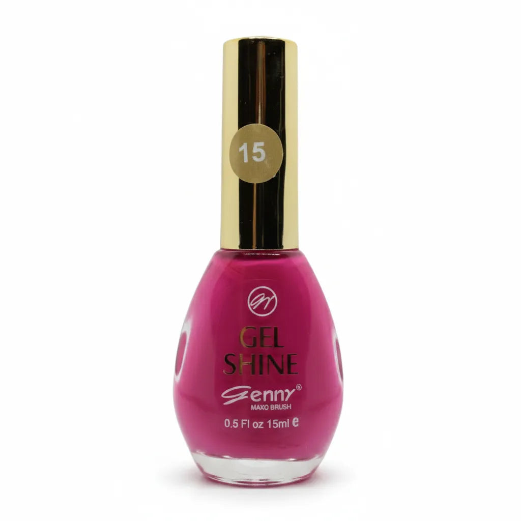 Magenta gel shine nail polish bottle, 0.5 fl oz, glossy finish