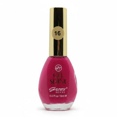 Gel shine nail polish bottle, shade 16, fuchsia pink