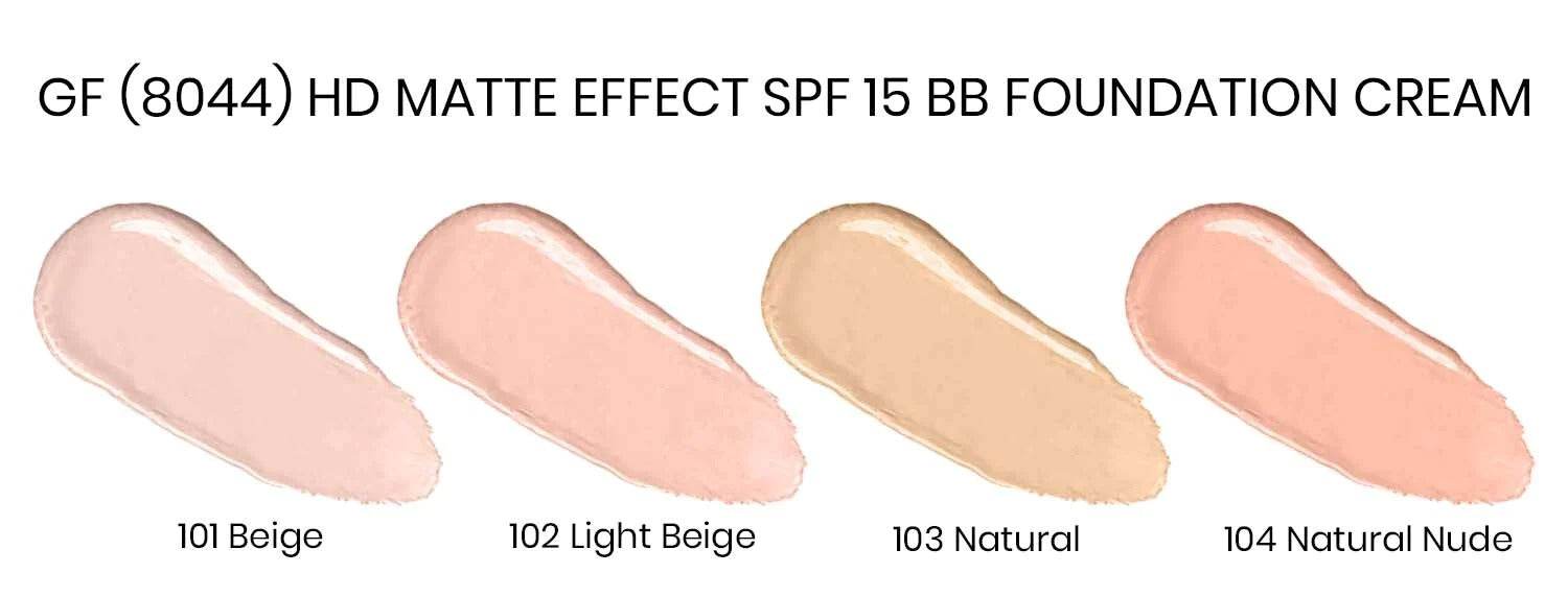 Glamorous Face Matte Effect BB Cream, High Definition Long Lasting, Lightweight BB Cream spf 15 - YehChez.pk
