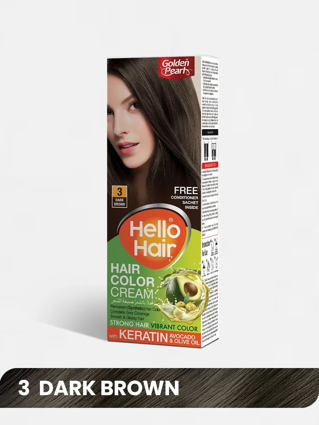 3 Hello Hair Color Dark Brown 100g