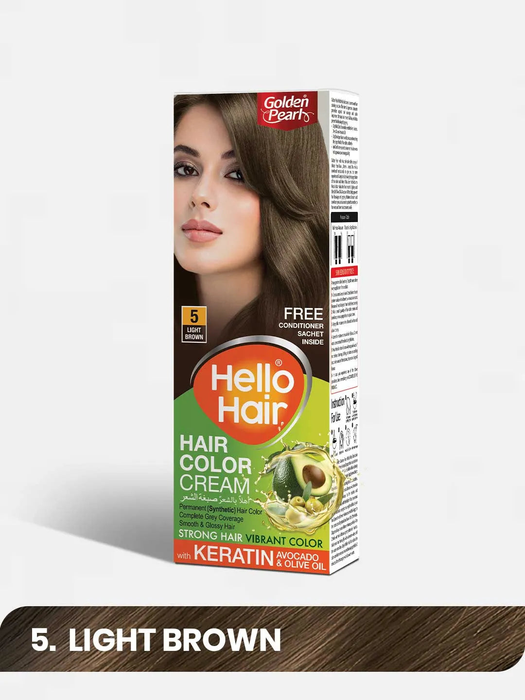 5 Hello Hair Color Light Brown 100g