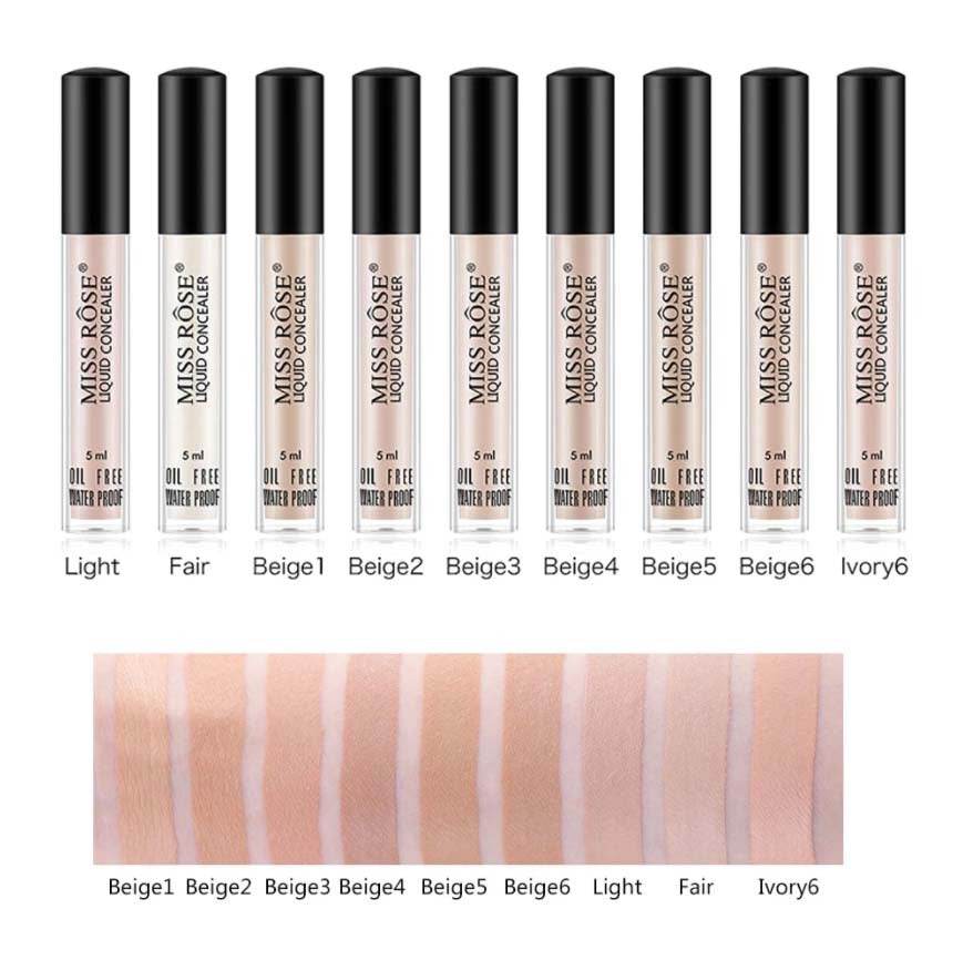 MISS ROSE Oil Free Waterproof Liquid Concealer 5ml - YehChez.pk