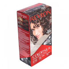 Revlon ColorSilk hair color box, shade 30, side view