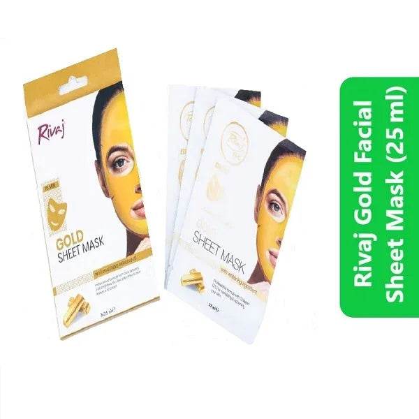 Gold facial sheet mask packs, box with multiple sheet masks