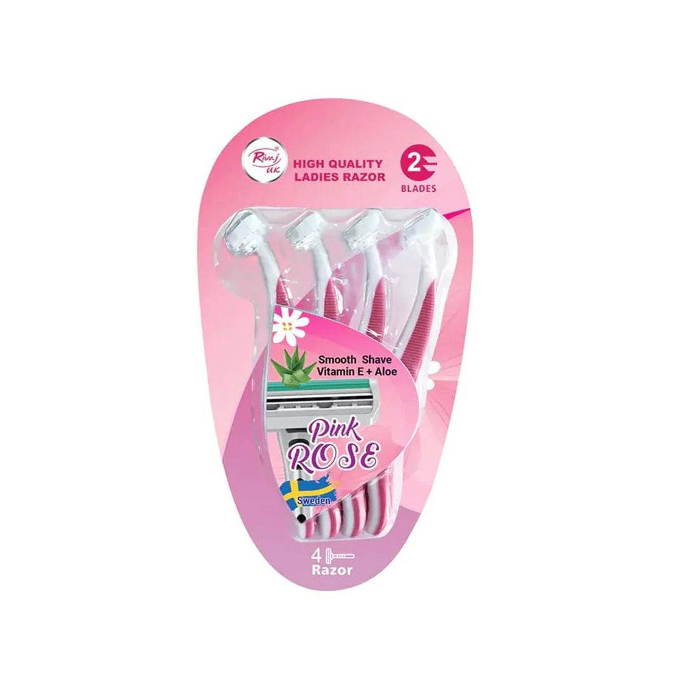 Rivaj Ladies Pink Rose Razor (Pack of 4) - YehChez.pk