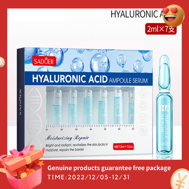 SADOER 2ml/7pcs Hyaluronic acid Serum Lock Water skin care Face Serum Set - YehChez.pk