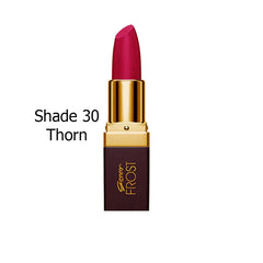 Lipstick tube with gold cap and deep rose-pink bullet, shade Thorn 30
