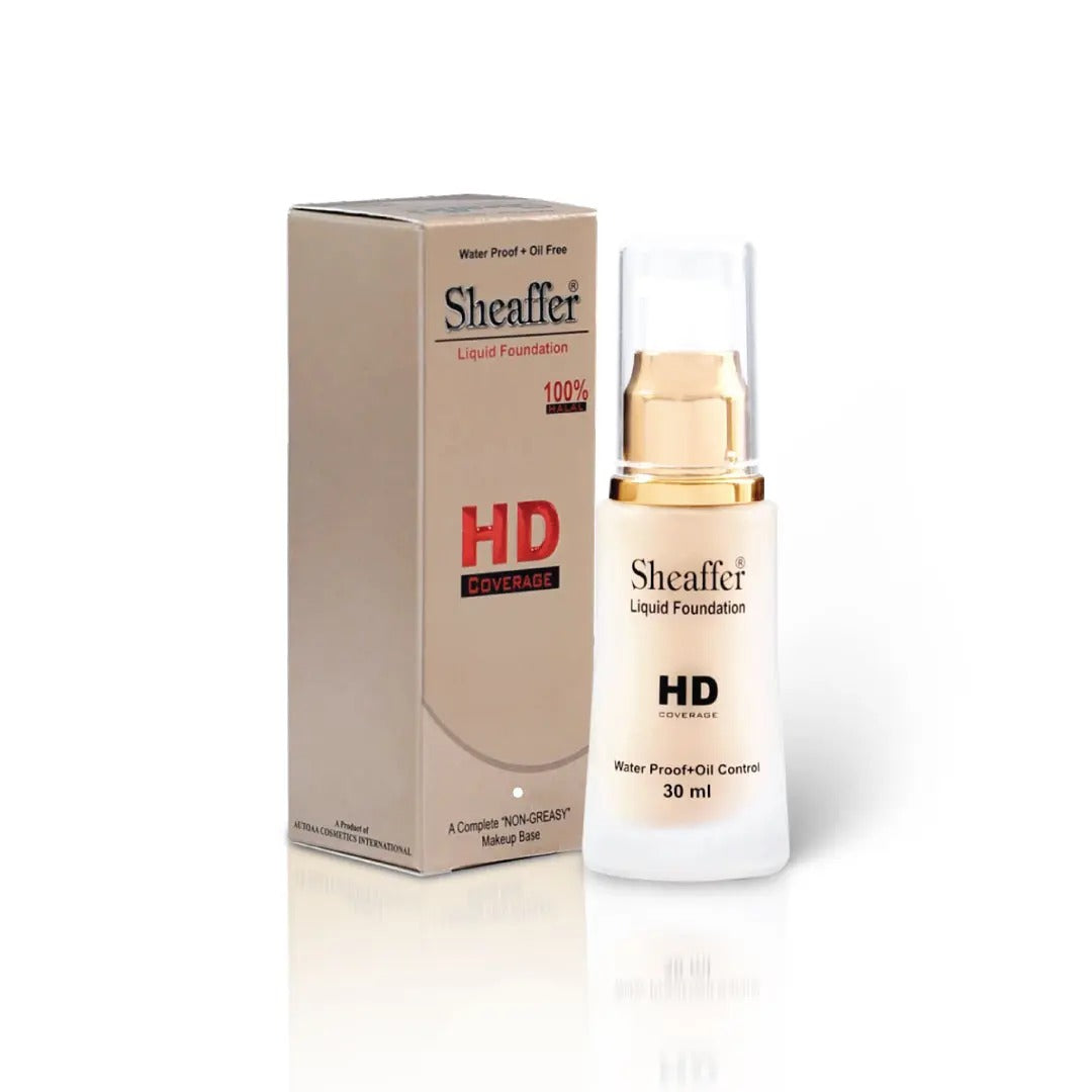 Sheaffer HD liquid foundation bottle with box, 30 ml, water proof oil free