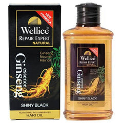 Wellice Ginseng Hair Oil For Repair Expert Shiny Black 150ml - YehChez.pk