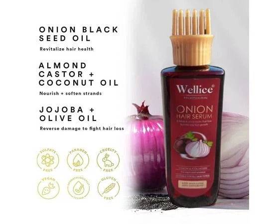 Wellice Onion Hair Serum Hair Restore 200ml - YehChez.pk