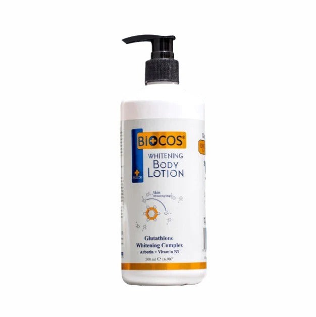 Biocos whitening body lotion bottle with pump, 500 ml