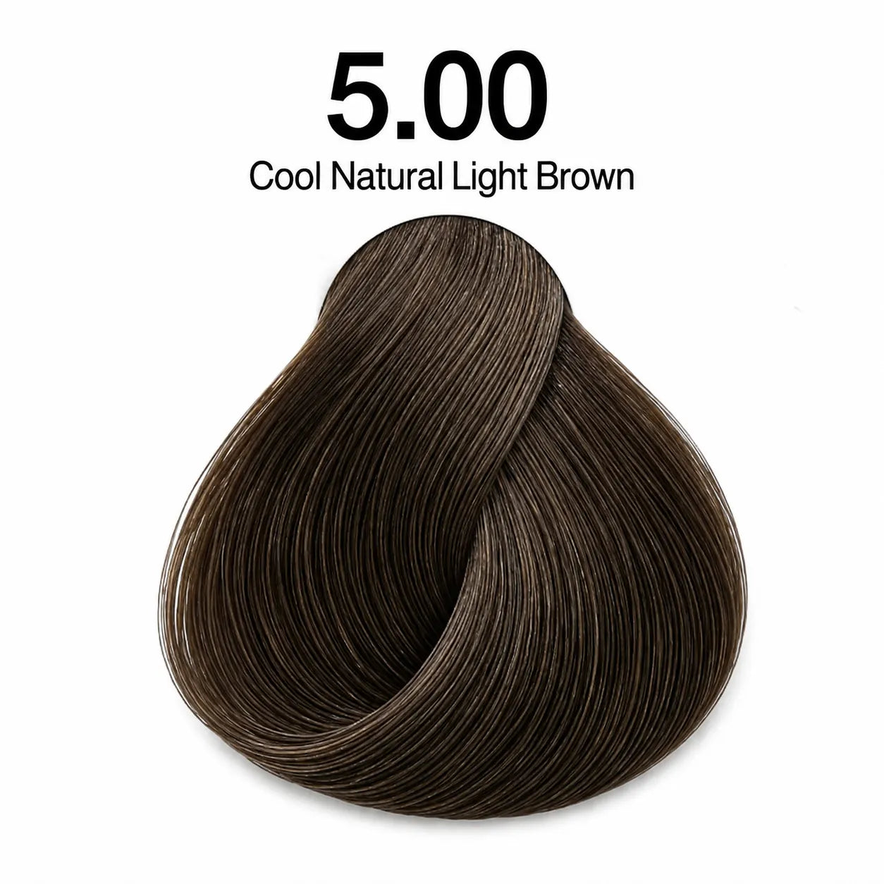 Hair dye color swatch 5.00 cool natural light brown