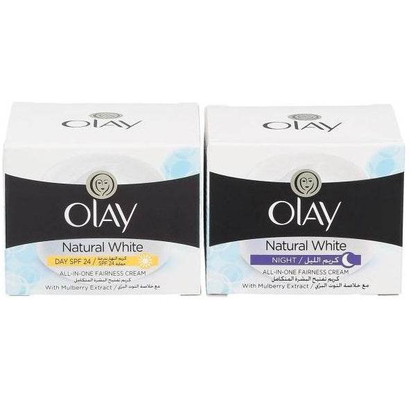 Olay Natural White Day Cream + Night Cream, 50 ml - YehChez.pk