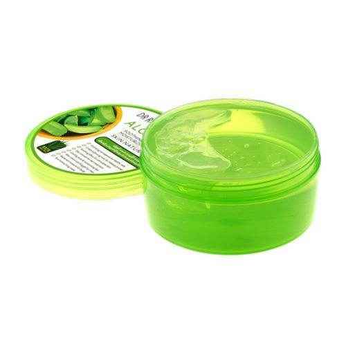 Dr Rashel Aloe Vera gel jar with open lid showing glossy green gel