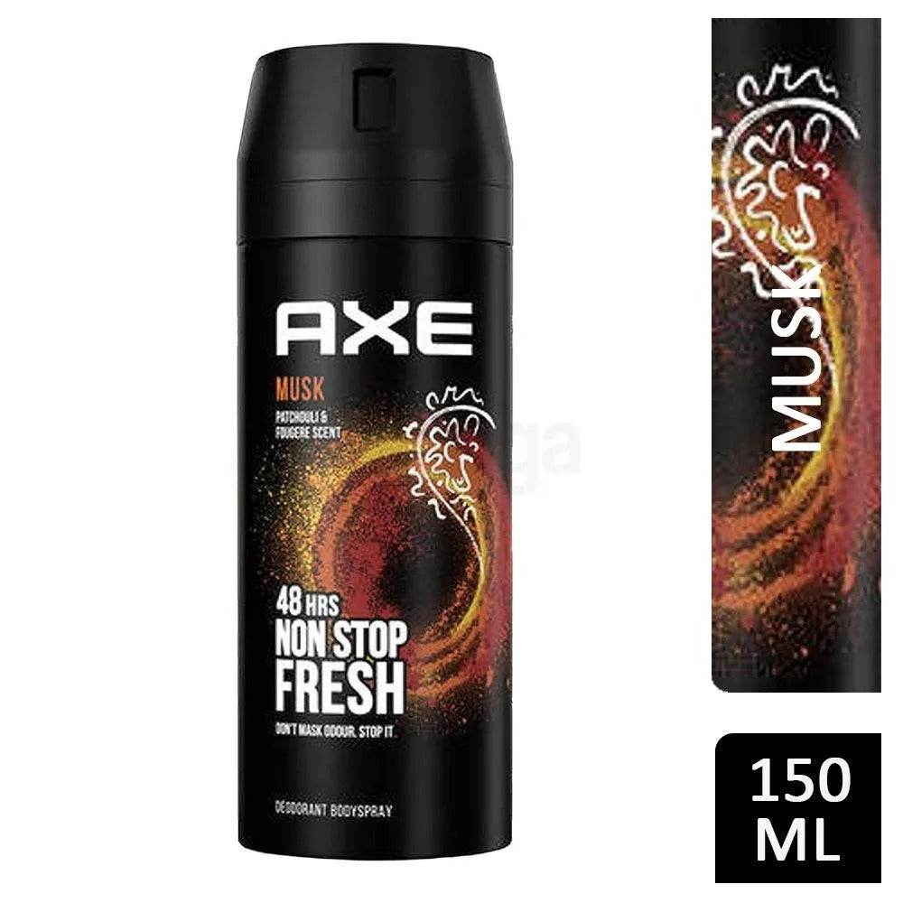 Axe Musk body spray bottle with front label and 150 ml marking