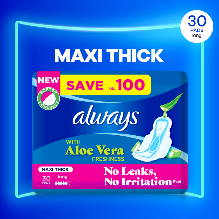 Always 30 Pads Maxi Thick Long Tri Pack - YehChez.pk