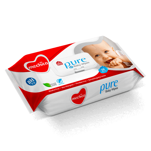 Mechico Pure Baby Wipes (Pack of 80 Wipes) - YehChez.pk