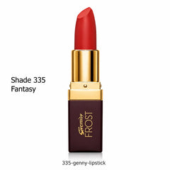 Red lipstick with gold bullet holder and dark maroon base label.