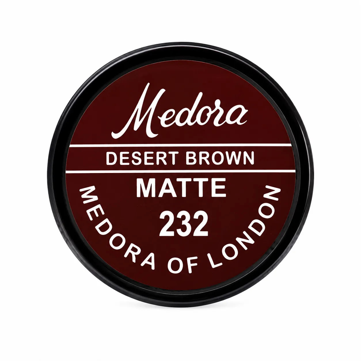 Medora matte lip color lid, Desert Brown 232, front view