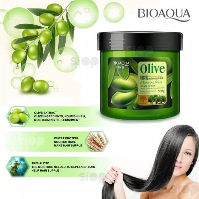 BioAqua Hair Mask Olive 57706 500Gm - YehChez.pk